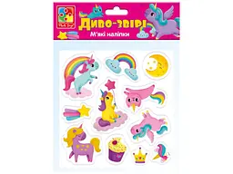 Набір для творчості М'які наліпки. Диво-звірі Vladi Toys VT4210-07 Різнокольоровий shop (4820234763498)
