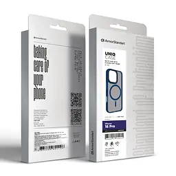 Чехол для Apple iPhone 16 Pro Max, Uniq MagCase, синий, противоударный, панель-накладка с MagSafe, ударопрочный TPU+PC, с магнитом MagSafe, поддержка полноценной беспроводной зарядки, ArmorStandart (ARM79512) - мініатюра 6