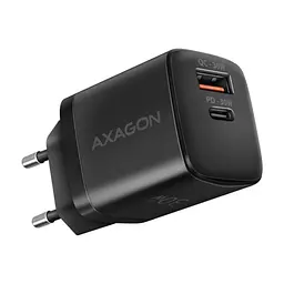 Зарядний пристрій AXAGON 1xUSB QC4.0 + 1xUSB-C PD30W PPS black (ACU-PQ30)