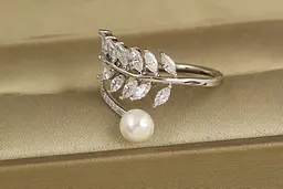 Кільце Xuping Jewelry Фіанітова гілка розсувне р 16 сріблясте - мініатюра 2