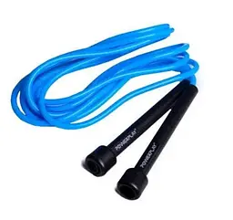 Скакалка PowerPlay 4201 Basic Jump Rope Синя 2,8 м (PP_4201_Blue) - мініатюра 2