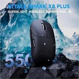Миша Attack Shark X8 Plus Wireless Black (AS-6972792471761-B) [159862] - мініатюра 3
