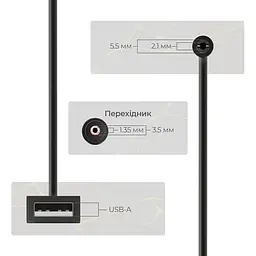 Кабель ArmorStandart USB boost converter DC 5V to 9V 12V + 3.5x1.35 mm connecter (ARM65519) - мініатюра 3