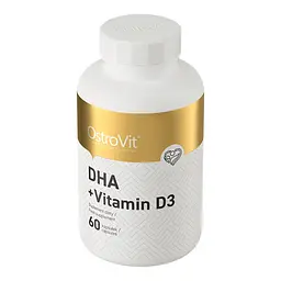 Вітамін OstroVit DHA + Vitamin D3 60 капсул - мініатюра 2