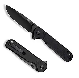 Ніж складаний Sencut Aetheris S24095-3 чорний Micarta, чорне лезо