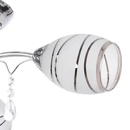 Люстра стельова Brille класична E14 40W CH WH (LK-242C/3) - мініатюра 2