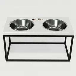 Hollky Base L — миски на підставці для середніх і великих собак (2 × 0,95 л, висота 20 см) - мініатюра 3