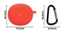 Чохол-накладка DK для Oppo Enco Air 1/2 | Silicone Candy Friendly з карабіном (012708) (red) - мініатюра 3