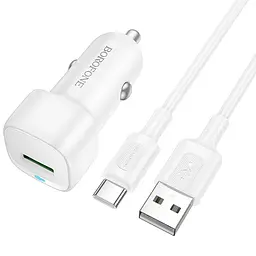 АЗП Borofone BZ34 Cloud QC3.0 (1USB-A) + кабель USB to Type-C White