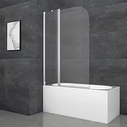 Шторки скляні на ванну Koer SR BS03-95x140-TR-01 прозоре скло 6 мм, хром KR5402, Універсальна, прозорий, хром - мініатюра 9