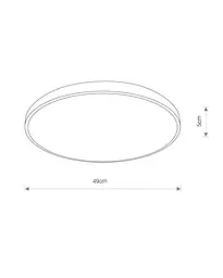 Світильник стельовий Nowodvorski 10973 Agnes Round LED Pro 1x32W 3000K 2600Lm IP44 чорний - мініатюра 2