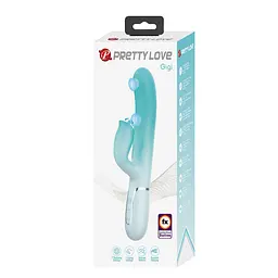 Вібратор Pretty Love Gigi 22.8 см бірюзовий - мініатюра 3