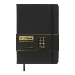 Блокнот діловий Buromax Logo2U Touch Me А5 96 арк. в клітинку обкладинка зі штучної шкіри чорний (BM.295102-01) - мініатюра 2