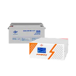 Комплект резервного живлення LP (LogicPower) ДБЖ + мультигелева батарея (UPS B1500 + АКБ MG 1800Wh)