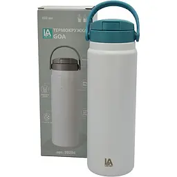 Термокружка Line Art Goa 600 мл біла з синім (20204LA-03) - мініатюра 3