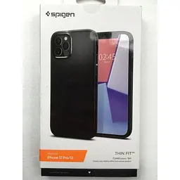 Оригінальний тонкий чохол Spigen для iPhone 12 Pro (6.1") Thin Fit Black ACS01696 - мініатюра 2