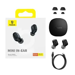 Бездротові навушники Baseus Bowie WM01 True Wireless Earphones NGTW370001 чорні - мініатюра 7