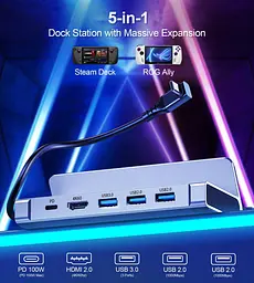 Док-станція USB3.1 Type-C --> HDMI/USB 3.0x2/USB 2.0/USB-C PD 100W Hub 7-in-1 Choetech - мініатюра 6