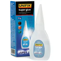 Супер клей універсальний секундний для швидкого склеювання Unifix 15 г гель