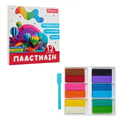 Пластилін 1Вересня 12 кол., 240 г Classic (540671)