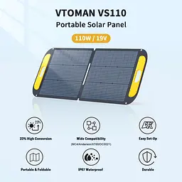 Сонячна панель Vtoman 110W 19V IP67 MC-4/Anderson/XT60/DC5521 - мініатюра 2