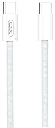 USB Кабель XO NB-Q260B Type-C-Type-C Braided 60W 5A 1.5m Білий