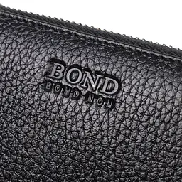 Чудовий жіночий гаманець із натуральної зернистої шкіри BOND 22053 чорний - мініатюра 5