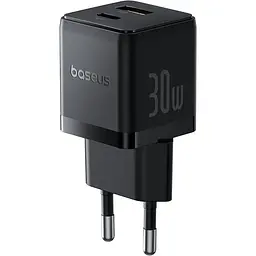 Мережевий зарядний пристрій Baseus Palm C+U 30W EU USB-C to USB-C cable black (P1011160A113-01) - мініатюра 2