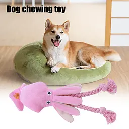 М’яка іграшка для собак Derby Octopus Shape Dog Plush Toy with Cotton Rope - мініатюра 2