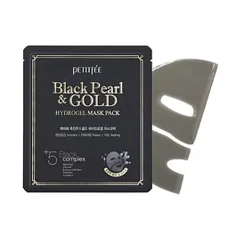 Маска для обличчя гідрогелева Petitfee Black Pearl & Gold Hydrogel Mask Pack - мініатюра 3