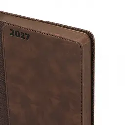Щоденник діловий Leo Planner 2027 Nebraska А5 твердий коричневий 368 сторінок (252767) - мініатюра 2