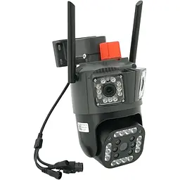 Відеокамера Yoso YO-IPC49D6MP50 PTZ 2.8mm V380 2+2Мп Wi-Fi з двома об'єктивами вулична SD/карта
