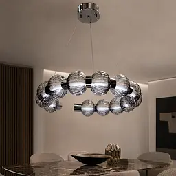 Світлодіодна люстра підвісна Artlight 6078/525 з димчастими скляними плафонами, 30W