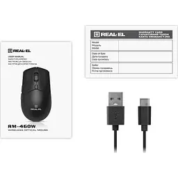 Комп'ютерна мишка Real-El RM-460W Wireless/Bluetooth Black (EL123200048) - мініатюра 8