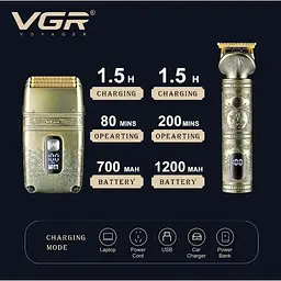 Набір триммер і бритва шейвер VGR V-649 - мініатюра 10