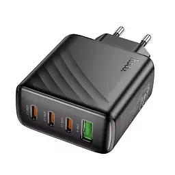 СЗУ 110-240V HOCO CS27A 1xUSB-A, 3xUSB-C, 3A, PD67W+QC3.0, Black, Box - мініатюра 4