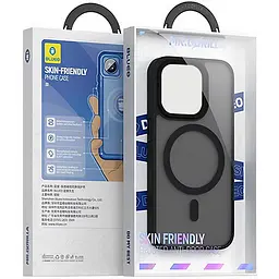 TPU+PC чохол Blueo Skin Friendly Frosted with MagSafe для Apple iPhone 15 (6.1) Чорний / Black - мініатюра 2