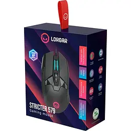 Миша Lorgar Stricter 579 RGB LCD USB Black (LRG-GMS579) - мініатюра 8