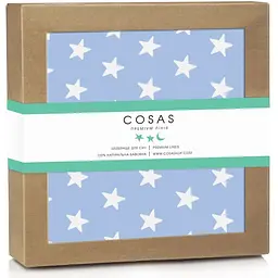 Наматрацник непромокаючий Cosas Light Blue Stars 70х120 см блакитний (WaterSheet_StarsLightBlue_120)