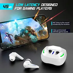 Ігрові бездротові навушники BX16 Gaming TWS білий - мініатюра 7