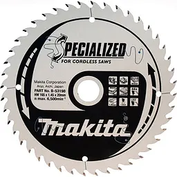 Диск пиляльний по дереву 165х20 мм 44T Makita B-53198