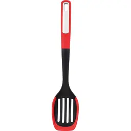 Ложка кухарська Bergner Mars з прорізами, 34 см (BG-38871-RD)
