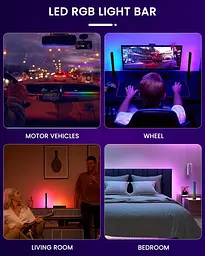 Світлодіодна панель TobeBright RGB Music Rhythm Light з голосовою активацією бездротова - мініатюра 5