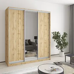 Шафа-купе тридверна MebelStar Комбо AL 2ДСП/Дзеркало 180x60x210 см Дуб тахо (MBS-4297)