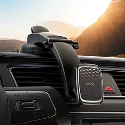 Автотримач магнітний HOCO CA107 чорний, для телефону 4.5–7.0", з присоскою, поворот 360°