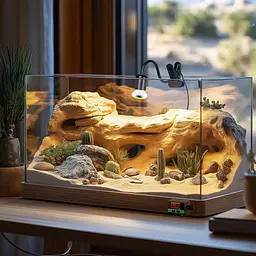 Світильник довгий з затискної ручкою і термостатом Terrario Long ReptiSun Temperature Control 200W - мініатюра 3