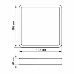 Cвітильник накладний Videx LED 18W 5000K квадратний (VL-DLSS-185) - мініатюра 3