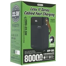 Зовнішній акумулятор Remax Lesu II 80000mAh RPP-566 сірий - мініатюра 2