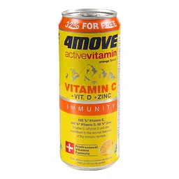 Вітаміни та мінерали 4move Active Vitamin Vitamins C+D+Zink Апельсин 330 мл - мініатюра 8