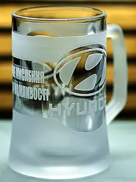 Пивний кухоль Hyundai Хюндай 660 мл з гравіюванням Подарунок автолюбителю  Келих з логотипом авто та легендарний слоган - мініатюра 5